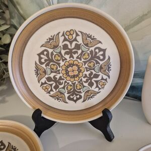 Set of 6 Vintage Denby Langley Canterbury Pattern Small Dessert Plates 6.5"